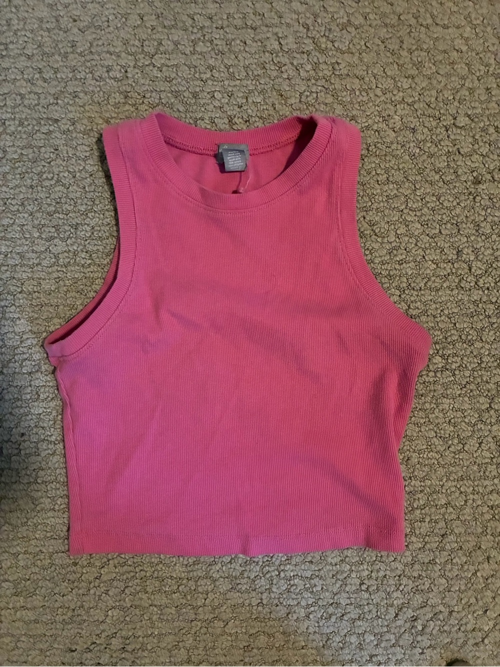 Tilly's Hot Pink Ribbed Crop Tank